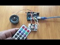 IR REMOTE CONTROLED MP3 PLAYER USING DFPLAYER MINI MODULE AND ARDUINO.