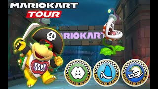 Mario Kart Tour - All Piranha Plant Cove 3 Variants - Pirate Bowser Jr Gameplay