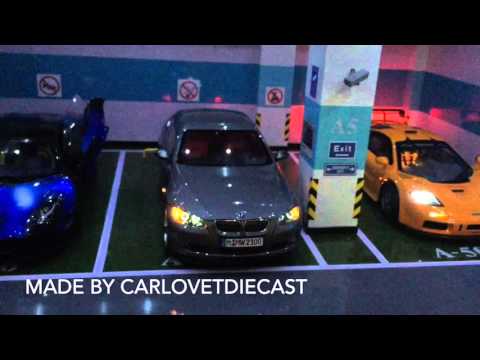 New 1/18 Carpark diorama by Carloverdiecast New 1/18 CarparkNew 1/18 Carparkdioramaby Carloverdiecast, made by wooden board and stainless steal pipe with LED ceiling light , available ...