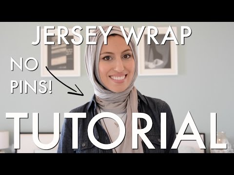 NO PINS Jersey Wrap Hijab Tutorial - 2 Ways - Fast & Easy - YouTube