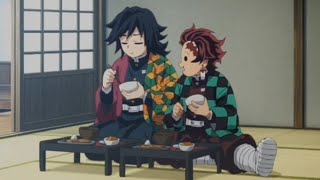 Tanjiro Stalking Giyu Demon Slayer Scene