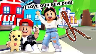MY BOYFRIEND & I BOUGHT OUR FIRST DOG! - Roblox - Adopt Me Pets UPDATE
