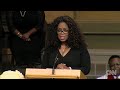 Oprah tears up remembering Maya Angelou