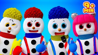 Snowman Puzzle! Cha-Cha, Chicky, Lya-Lya & Boom-Boom Dance + More D Billions Kids Songs