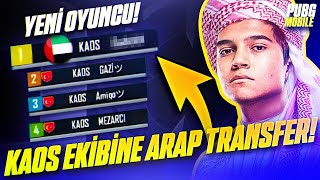 KAOS TAKIMINA YENİ KATILAN ARAP OYUNCU | PUBG Mobile