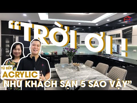 TRỜI ƠI!!!! Bộ tủ bếp Acrylic An Cường ĐẸP QUÁ như khách sạn 5 SAO vậy / ĐỪNG BỎ LỠ...