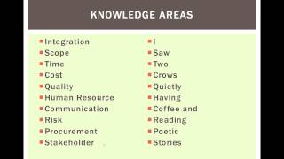 Pmp How To Remember Knowledge Areas Chart Mnemonic Pmp How To Remember Knowledge Areas Chart Mnemonic