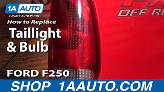How To Install Replace Broken Taillight and Bulb 99-07 Ford Super Duty F250 F350 1AAuto.com