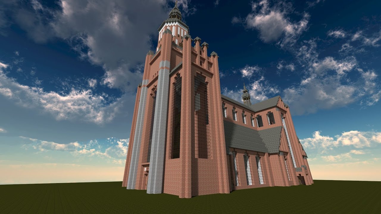 minecraft cathedral st mary 39 s church 1 1 marienkirche minecraft backround