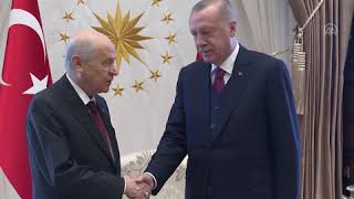 Başkan Erdoğan, Mhp Genel Başkanı Devlet Bahçeli Ile Bir Araya Geldi