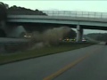 Car goes airborne 100 mph crash hits bridge caught on dash cam Firebird in Ohio with SlowMo replays