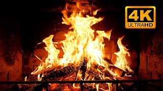 Cozy Fireplace 4K 12 Hours. Fireplace With Crackling Fire Sounds. Fireplace Ambience