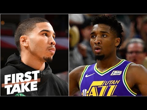 Is Jayson Tatum or Donovan Mitchell’s second-year decline more concerning? | First Take