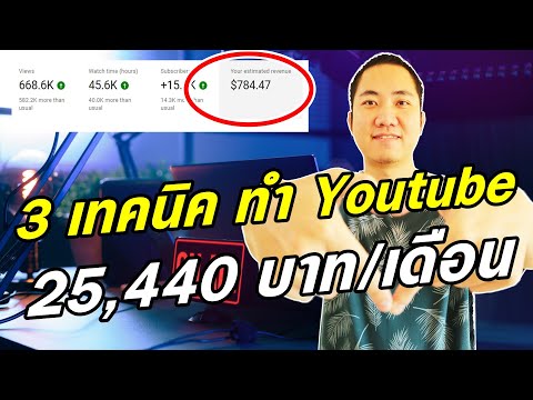 3 เทคนิค สร้างรายได้จาก Youtube 25,440 บาท/เดือน (ทำตามได้เลย)