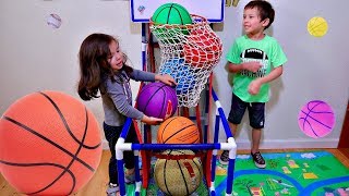 Kids Playing Ball And Learning Colors For Children And Toddlers