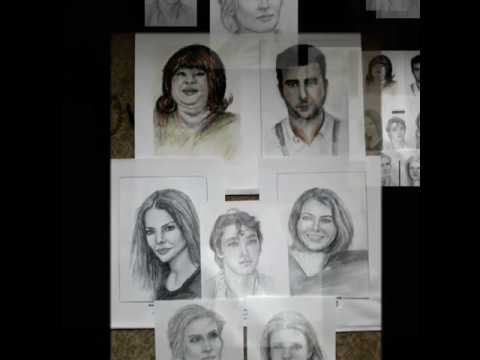 Мои портреты актеров российского кино! 13-14 лет!
