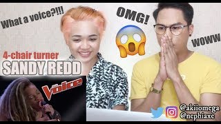 SandyRedd Gets Four Turns with Bishop Briggs' "River" - The Voice 2018 Blind Auditions | REACTION