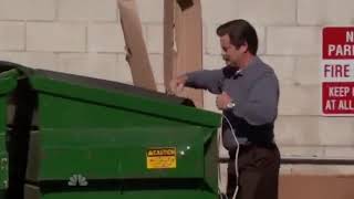 Guy Throwing Something In Trash