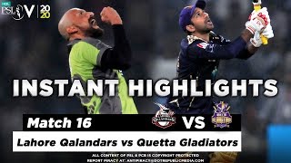 Lahore Qalandars vs Quetta Gladiators | | Match 16 |  PSL 5