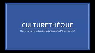 Culturethèque tutorial part 1 - Signing Up