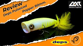 Deps Pulsecod Popper 80Mm Lure Action Review Channel