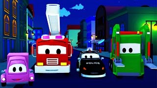 Авто Патруль: пожарная машина и полицейская машина, и Ночная тайна в Автомобильный Город |