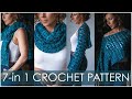 How to Crochet 7-in-1 Trade Winds Wrap for Beginners! Easy and Customizable!