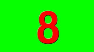 Countdown 10 Seconds Back - Green Screen Effects - Free Use