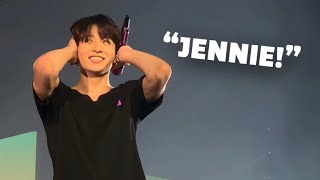 BTS Jungkook Reacts To Fans Screaming “JENNIE” To Him!