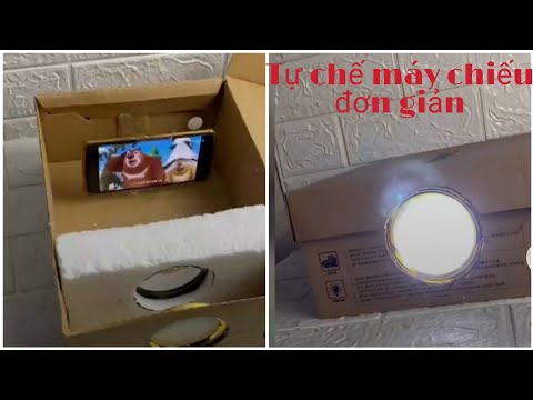 cách tự chế máy chiếu phim từ điện thoại đơn giản | siêu to siêu nét