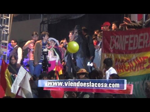 VIRGILIA PAUCARA HABLA A NOMBRE LAS MUJERES INDÍGENAS EN CONCENTRACIÓN DEL 21F - LA PAZ