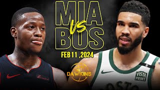 Miami Heat vs Boston Celtics  Game Highlights | February 11, 2024 | FreeDawkins