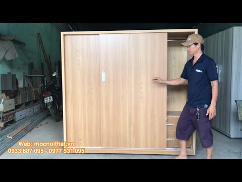 Xưởng làm tủ quần áo gỗ công nghiệp MDF cực rẻ sử dụng 20 năm