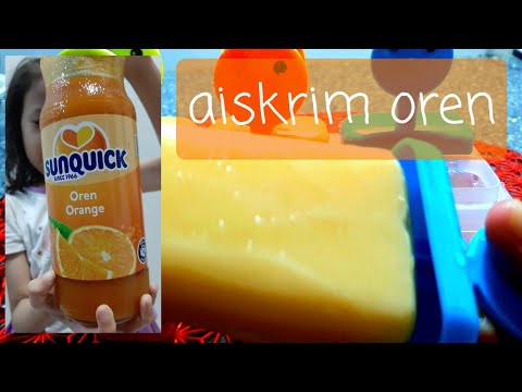 aiskrim oren sunquick | ice cream oranges 🍊