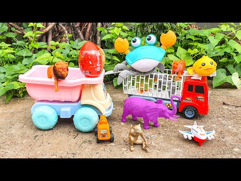 Trò chơi kéo xe chở các con vật đồ chơi đi dạo Part 54
