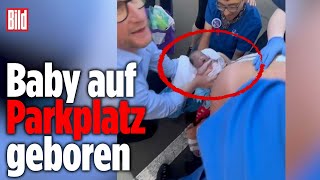 Geburt Am Auto Kind Kommt Auf Parkplatz Zur Welt Australien