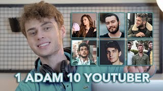 1 ADAM 10 YOUTUBER (Youtuber Taklitleri: Reynmen, Kafalar, Danla Bilic, Orkun Iş