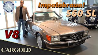 Mercedes 560 Sl, 1988, Seltenes Impalabraun, Erst 71.740 Km! 5,6L V8, Scheckheft, 1A Originalzustand