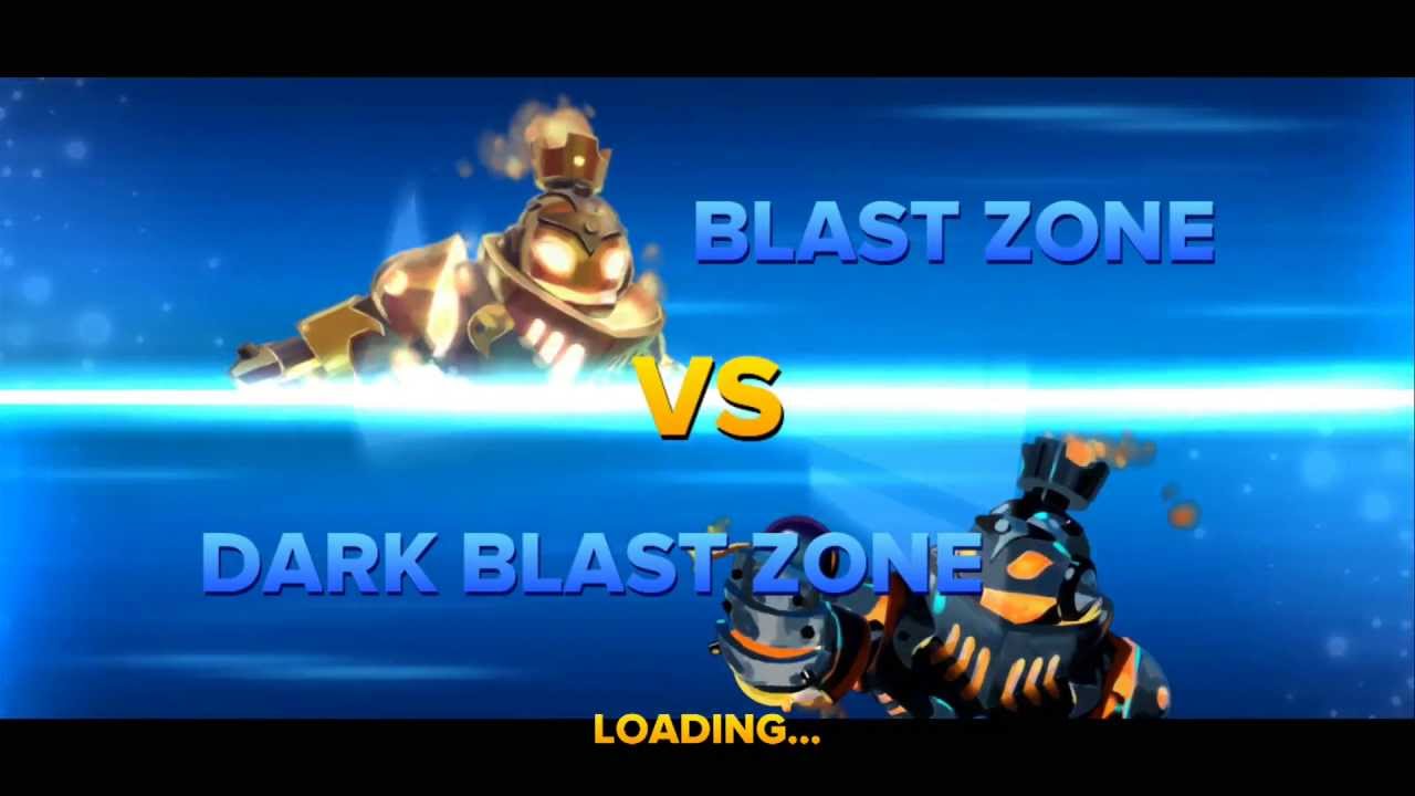SKYLANDERS SWAP FORCE BLAST ZONE VS DARK BLAST ZONE YouTube