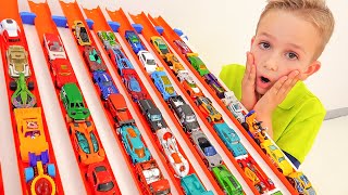 Niki play with Hot Wheels cars and playsets - Collection  with Toy cars