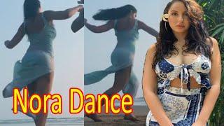 Nora Fatehi Teaches Dance Move To Her Makeup Artist Marce On The Beach Few Days Break From Work