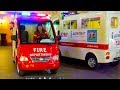 Indoor Playground with kids police car, fire truck. Family Fun play area. Nursery Rhymes Baby Songs
