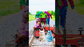 Den Colors Cute Cat & Baby Vs Gta Bigfoot & Train Driver Tom