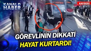 Güvenlik Görevlisi Yolcuyu Raylardan Son Anda Böyle Kurtardı Kulaklığı Vardı Sireni Duymadı