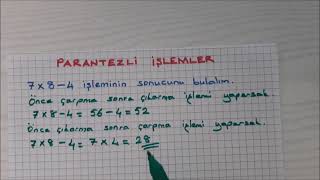 5 Sinif Parantezli̇ İşlemler.i̇şlem Önceli̇ği̇. Bi̇r Sayinin Karesi̇
