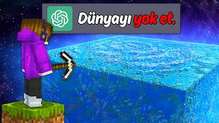 Minecraft Ama Yapay Zeka Oyunumu Yöneti̇yor