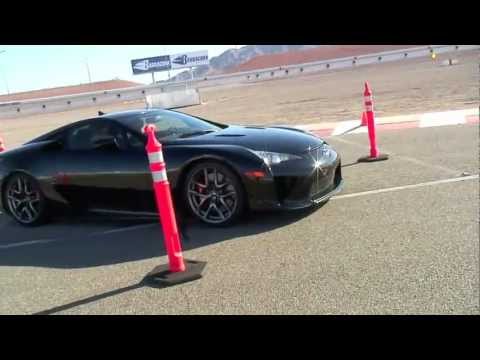 2012 Lexus LFA Super Luxury Sports Car On Las Vegas Race Track