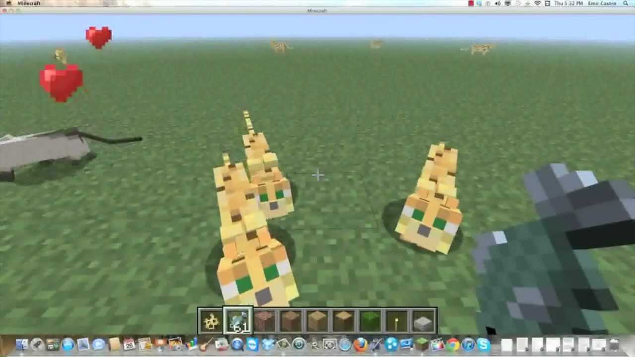 How to Breed Cats in MineCraft 1.2 YouTube