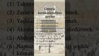 Ömrü Bereketlendiren Şeyler