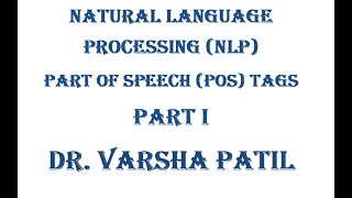 Part Of Speech Tag Pos, Part 1